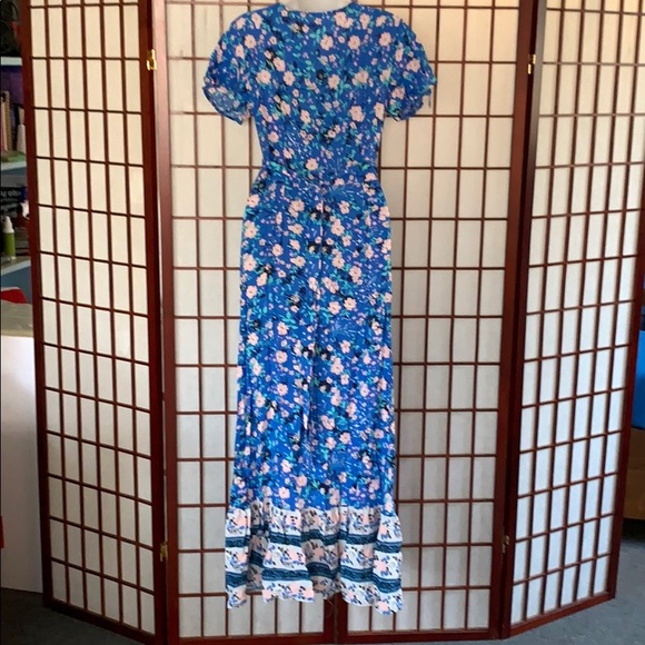 Blue Floral Dress small - Picture 5 of 8